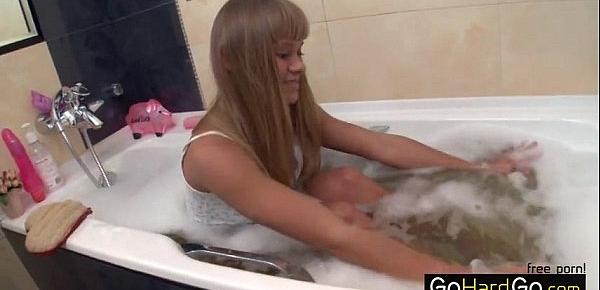  Nesti Shy Sexy Willa bathtub masturbation porn